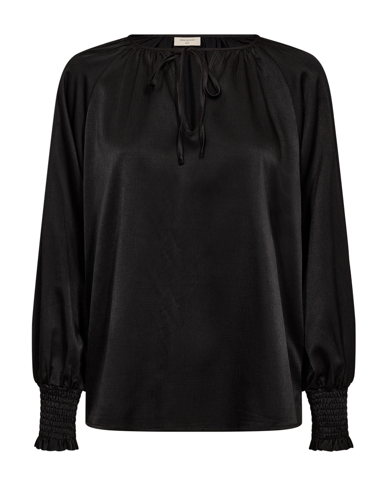 FQBLISS - BLOUSE WITH BALLOON SLEEVES - BLACK