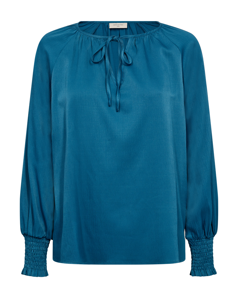 FQBLISS - BLOUSE WITH BALLOON SLEEVES - BLUE