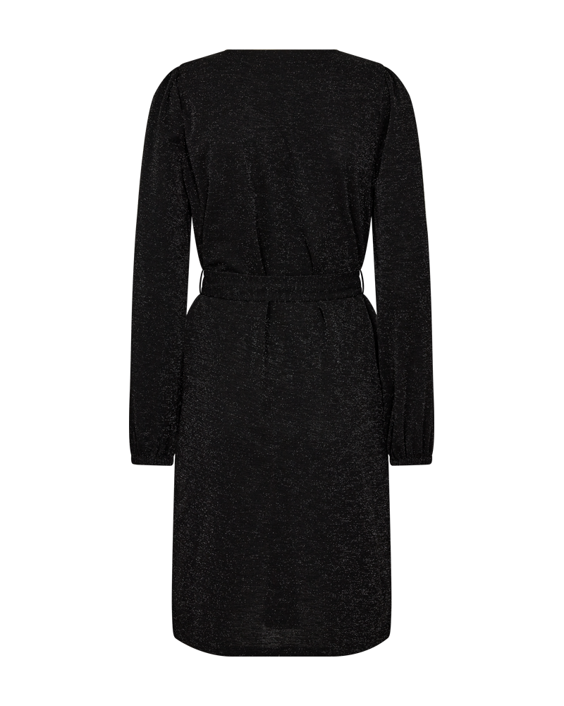 FQALTO - DRESS WITH GLITTER - BLACK