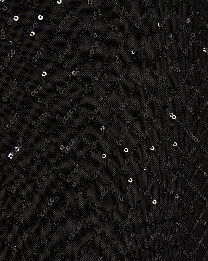 FQHERLIG - DRESS WITH SEQUINS - BLACK