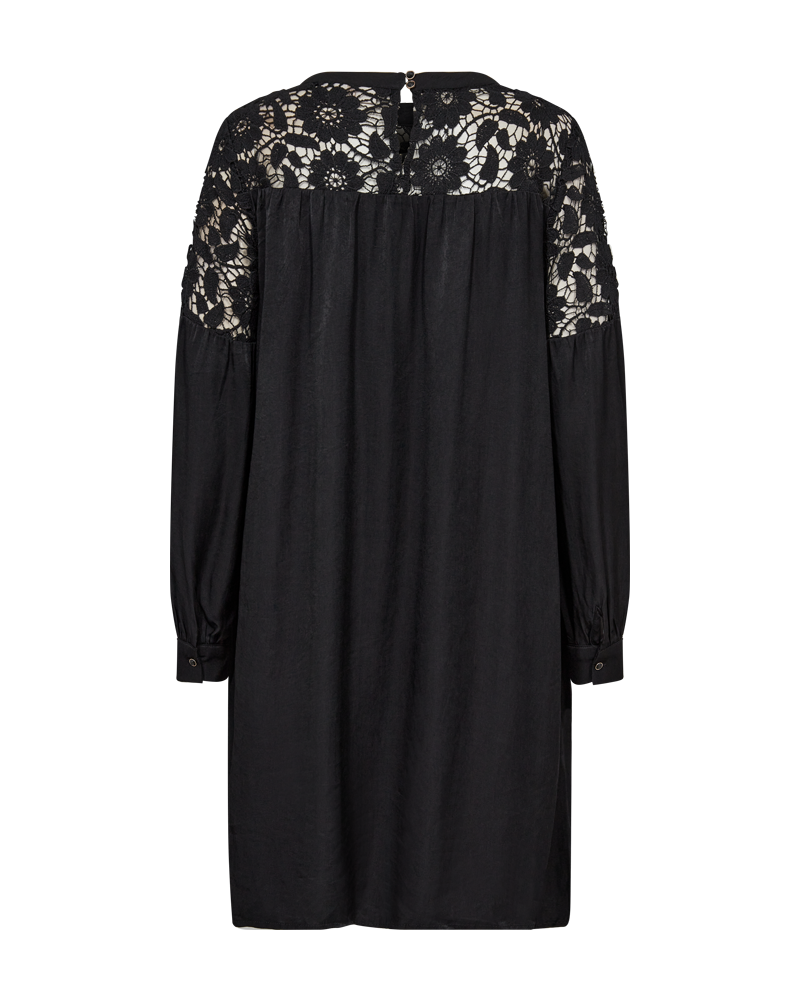 FQZANDRA - DRESS WITH LACES - BLACK