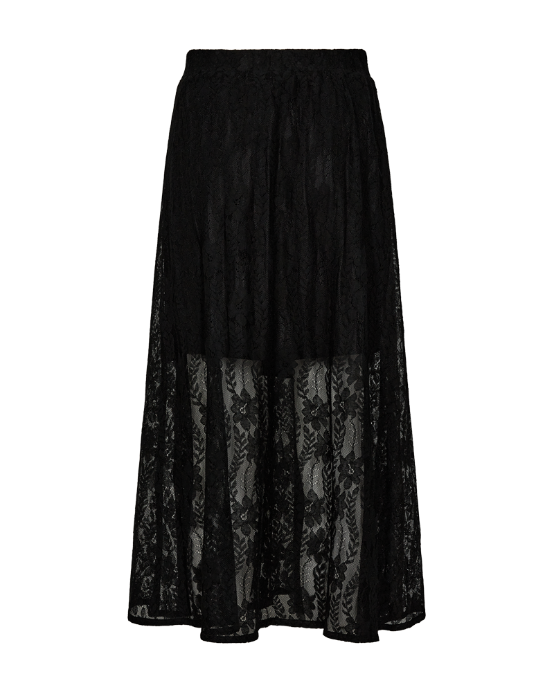 FQVIALIPA - SKIRT WITH LACES - BLACK