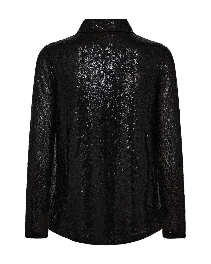 FQBASAL - SHIRT WITH SEQUINS - BLACK