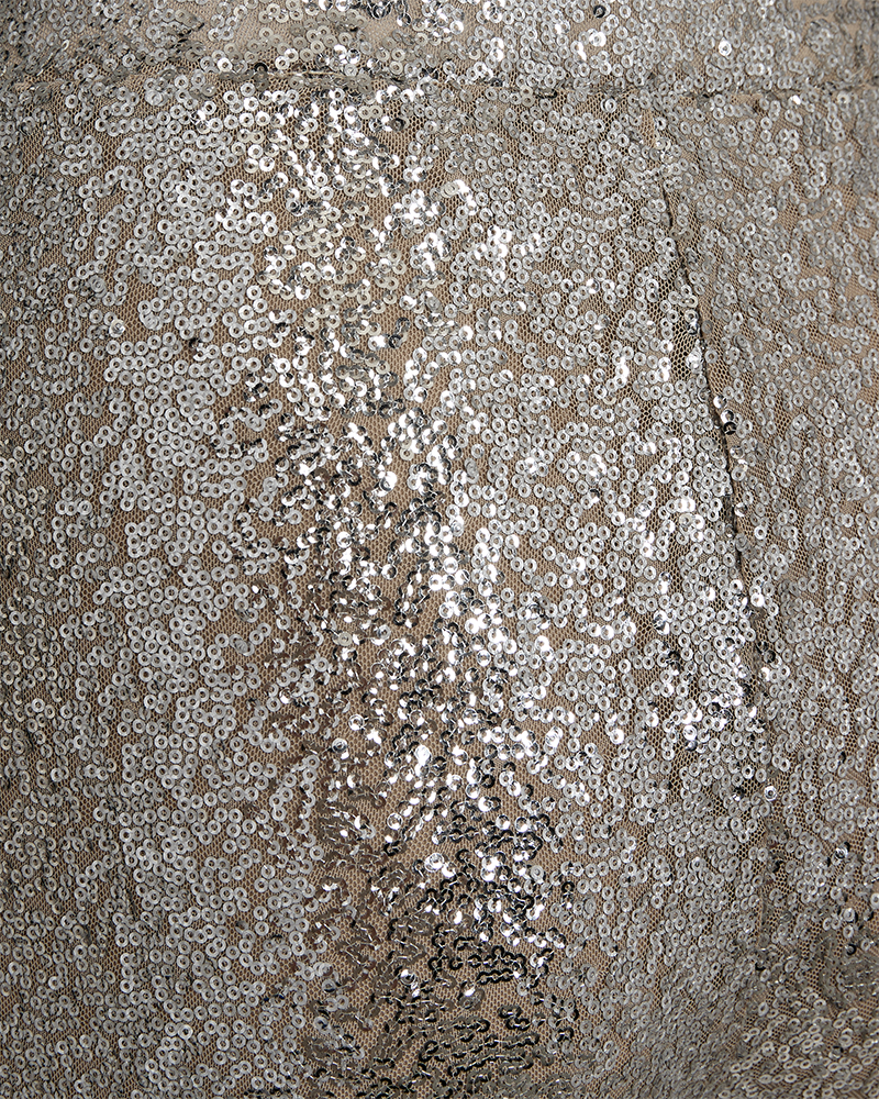 FQBASAL - PANTS WITH SEQUINS - BEIGE AND GREY