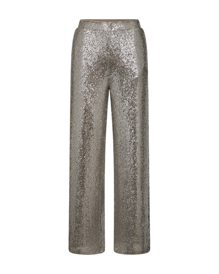 FQBASAL - PANTS WITH SEQUINS - BEIGE AND GREY