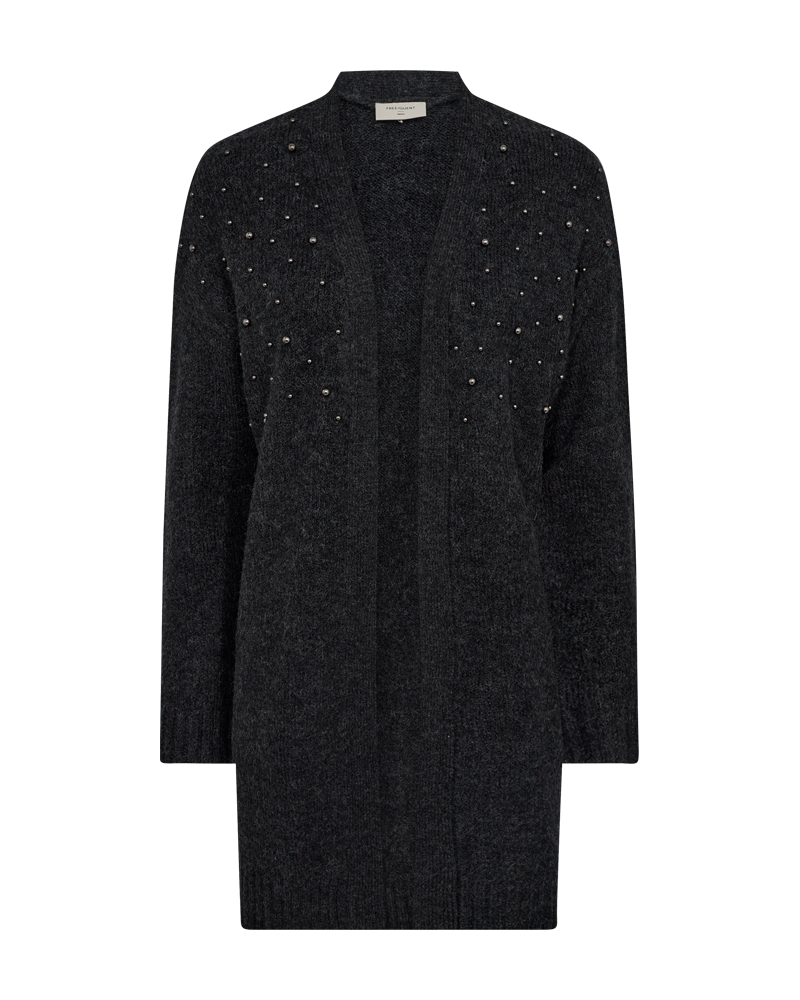 FQPEARL - KNITTED CARDIGAN - GREY