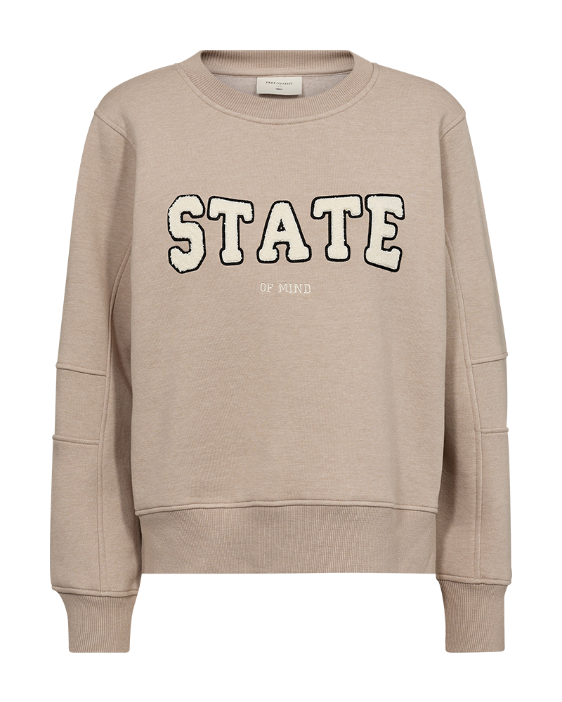 FQPROSIT - SWEATSHIRT - BEIGE AND WHITE