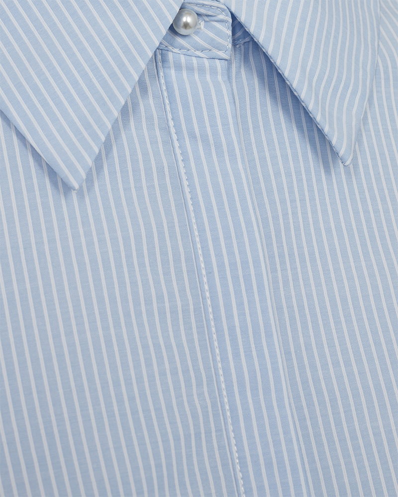 FQLINDIN - BLOUSE WITH STRIPES - BLUE AND WHITE