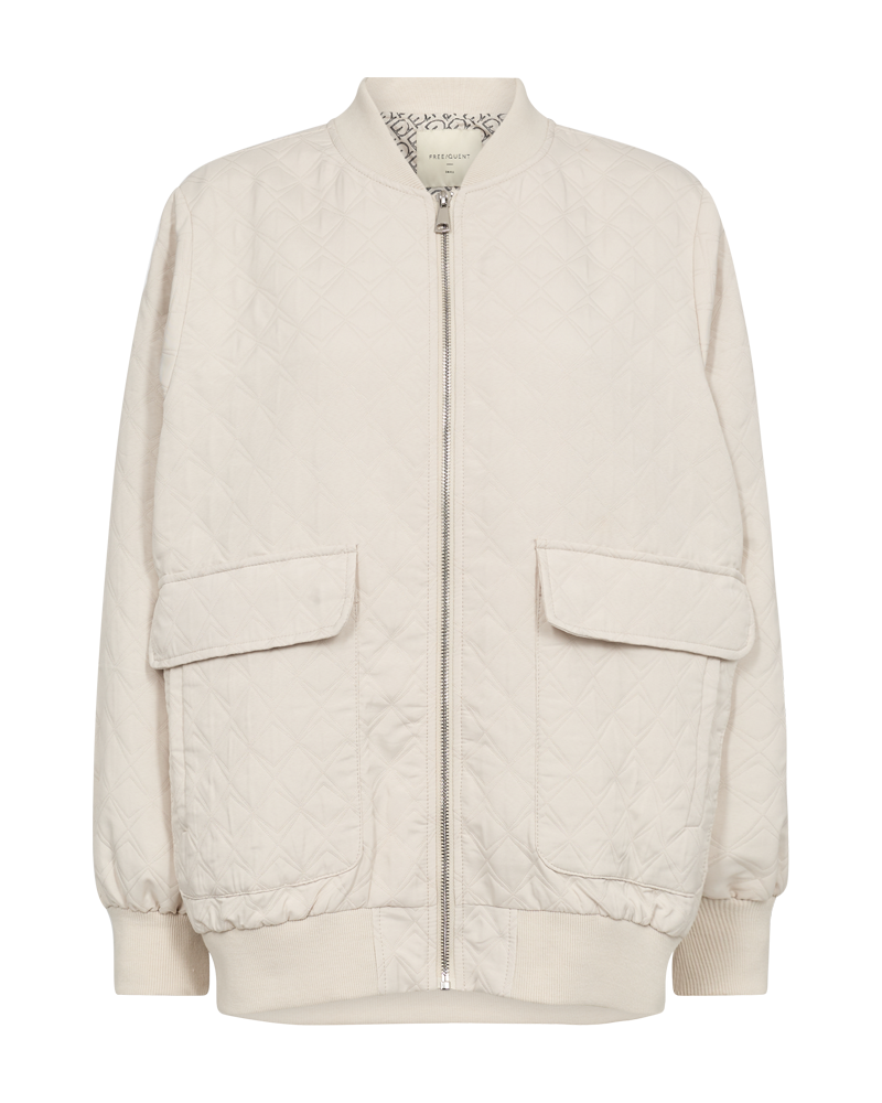 FQBOMBY - BOMBER JACKET WITH PATTERN - BEIGE