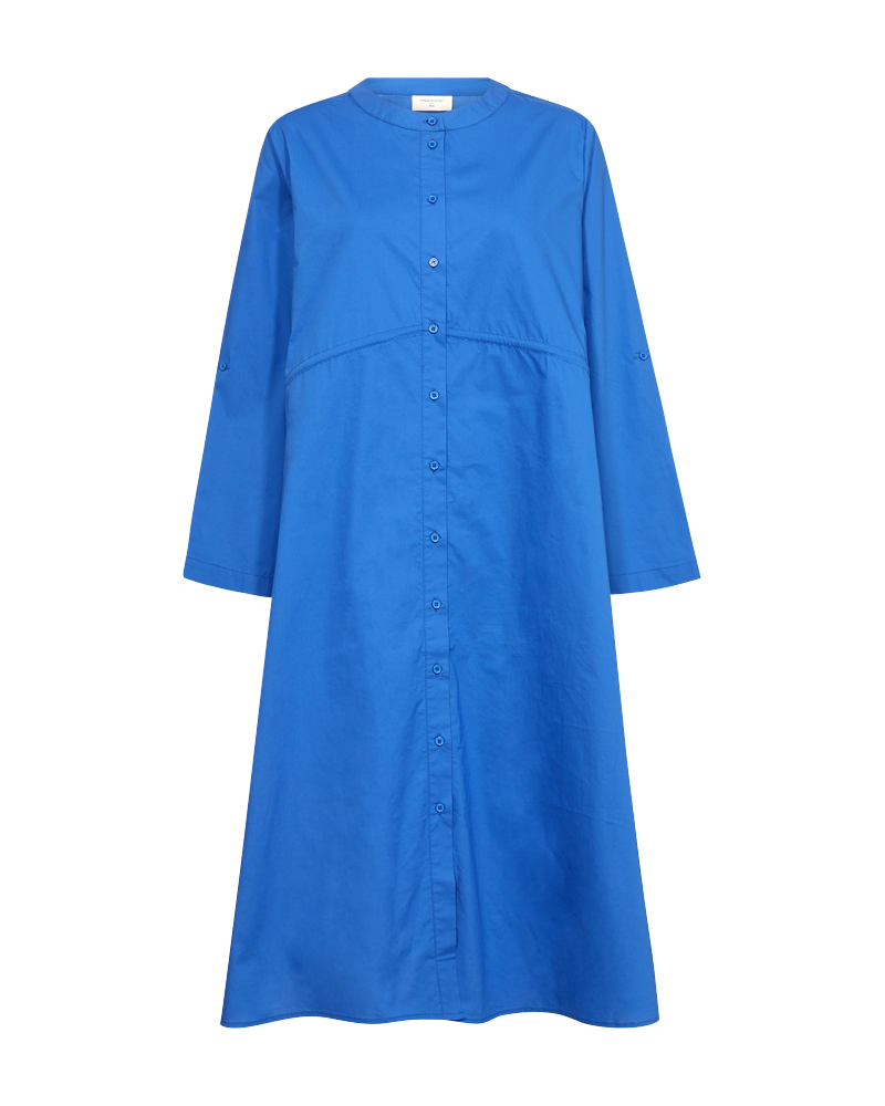 FQMALAY - DRESS WITH ELASTICATED DRAWSTRING - BLUE