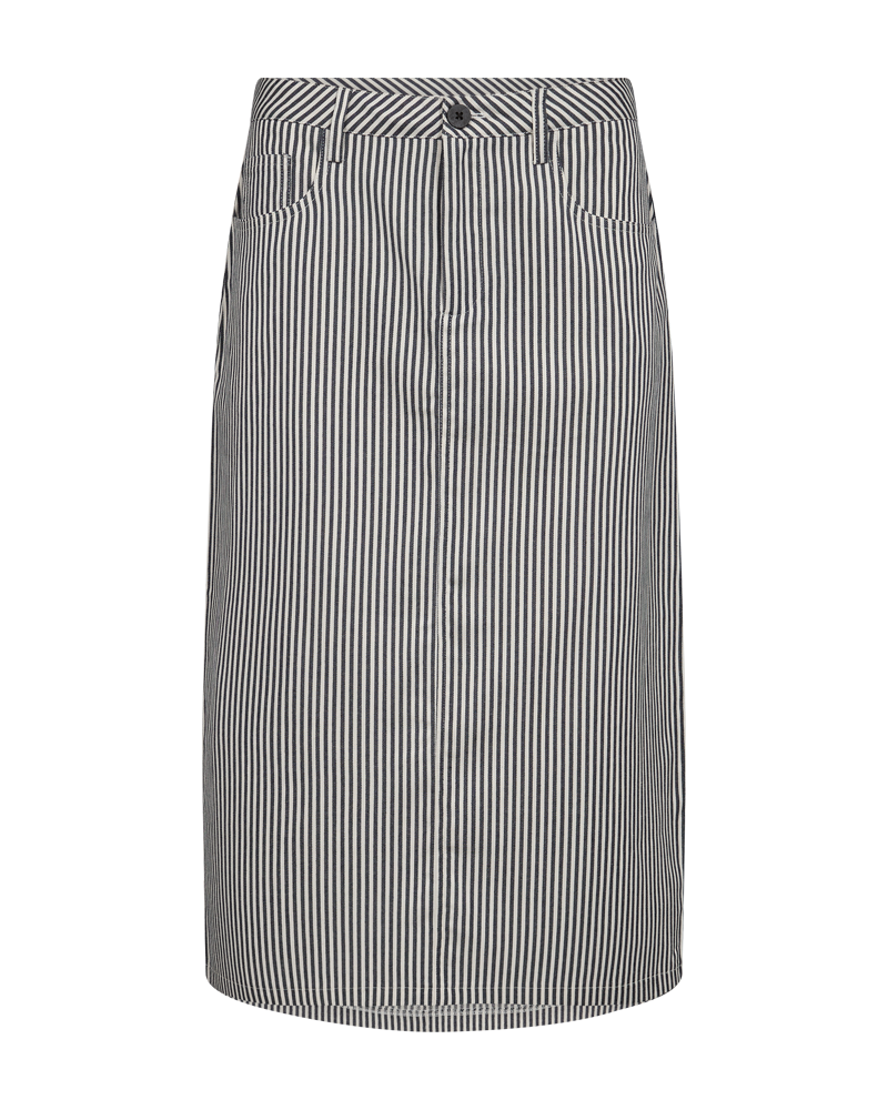 FQMELLA - STRIPED SKIRT - BLUE AND WHITE