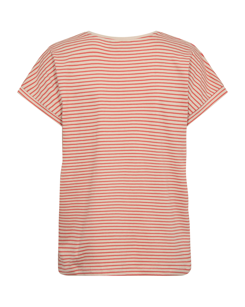 FQMIAN - STRIPED T-SHIRT - RED AND WHITE