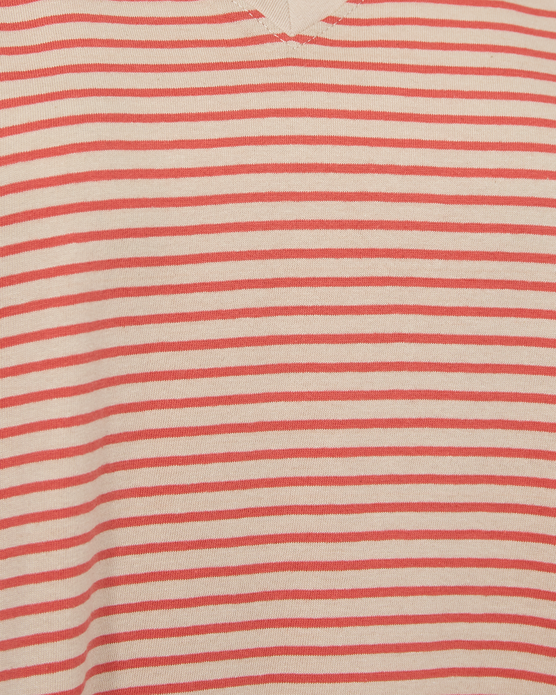 FQMIAN - STRIPED T-SHIRT - RED AND WHITE