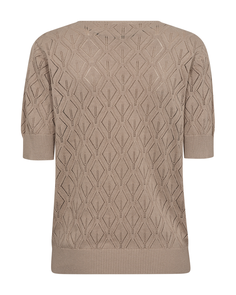 FQDODO - PULLOVER WITH HOLE PATTERN - BEIGE
