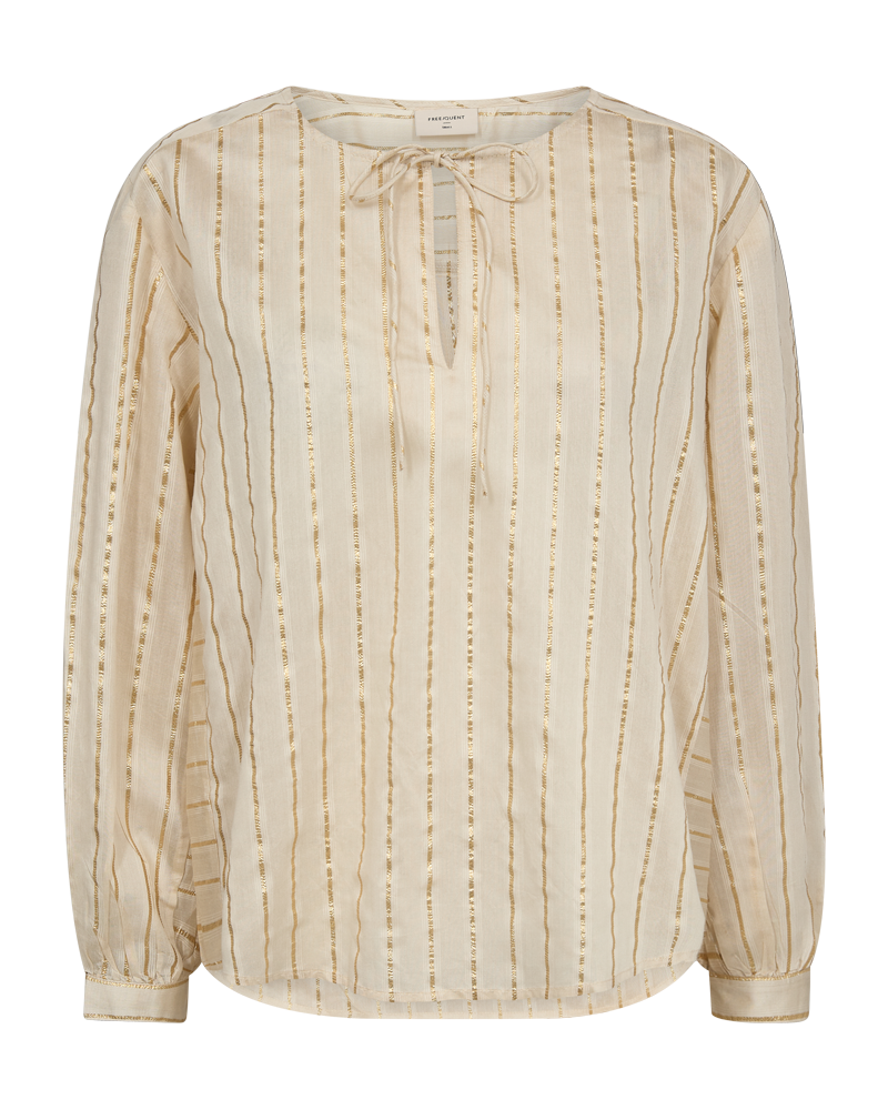 FQSIMI - BLOUSE WITH STRIPES - BEIGE