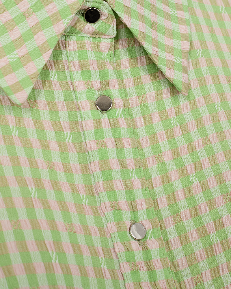 FQELISA - SHIRT - GREEN AND BEIGE