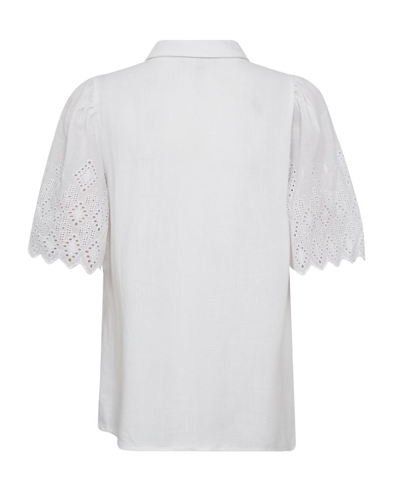 FQLARA - SHIRT WITH LACE SLEEVES - WHITE