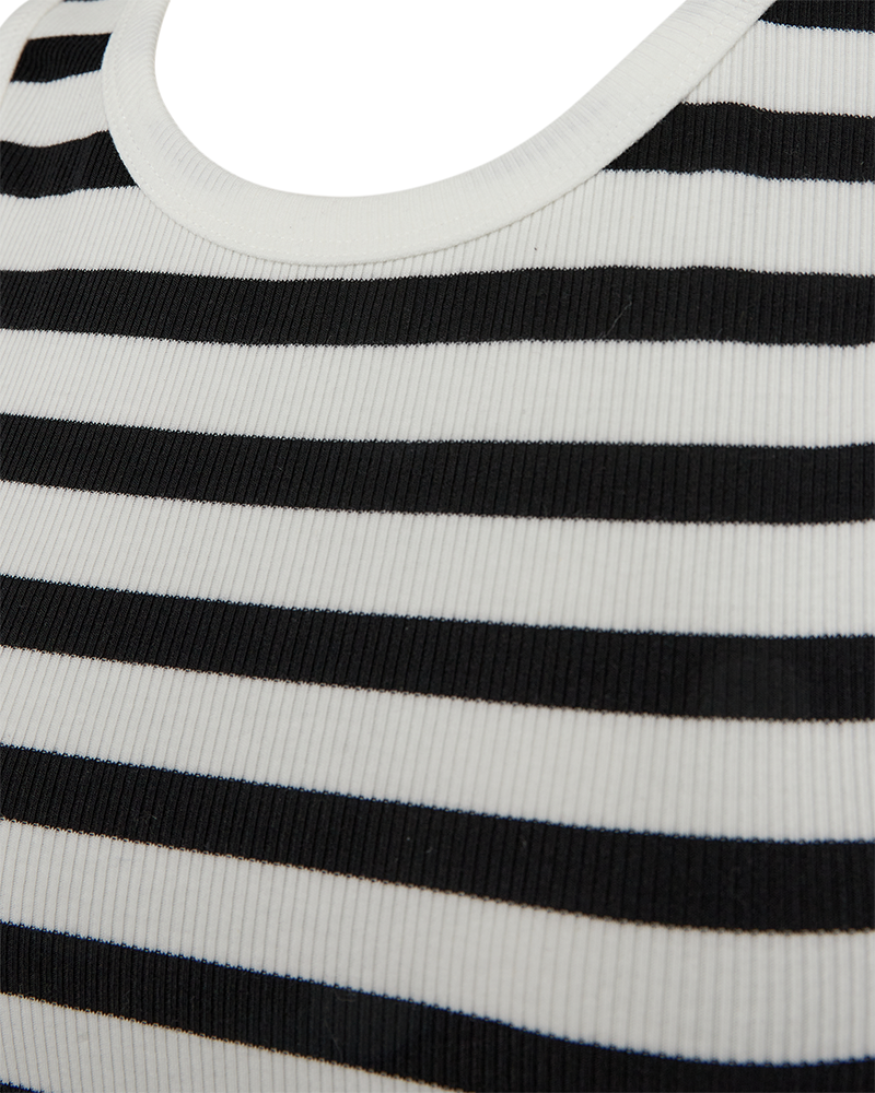FQEFFY - TOP - WHITE AND BLACK