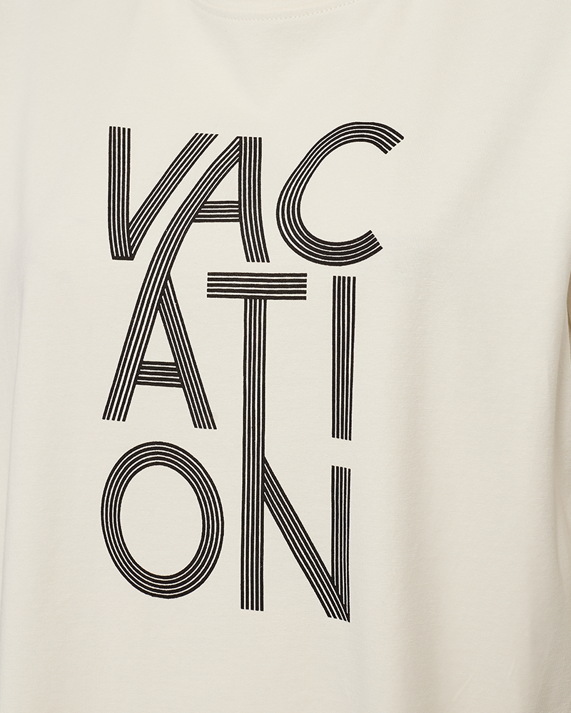 FQFENJAL - T-SHIRT WITH PRINT - WHITE AND BLUE