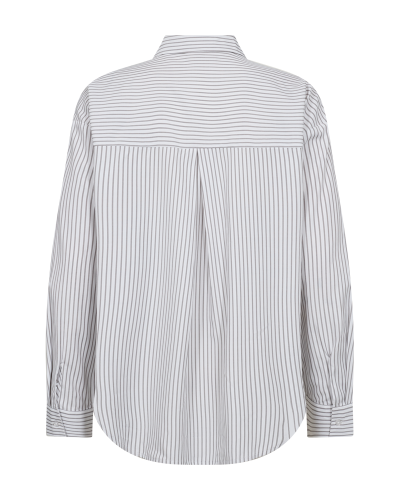 FQESSIE - STRIPED SHIRT - WHITE AND GREY
