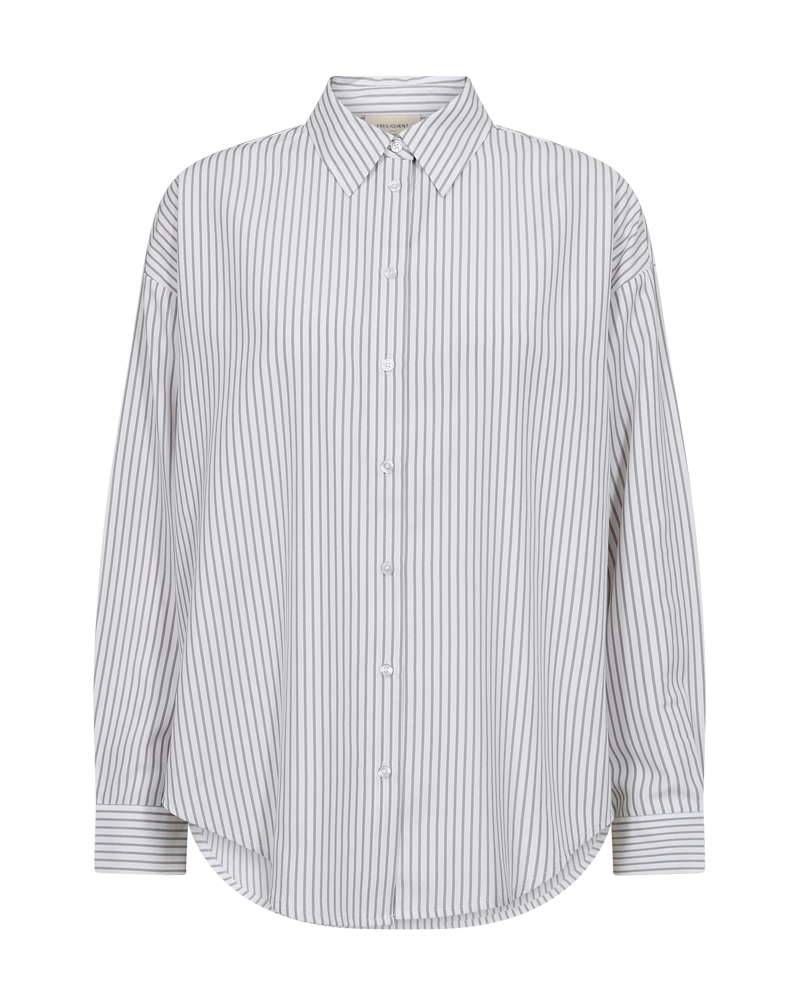 FQESSIE - STRIPED SHIRT - WHITE AND GREY