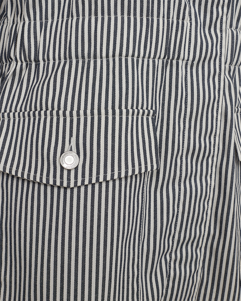 FQMELLA - STRIPED JACKET - BLUE AND WHITE