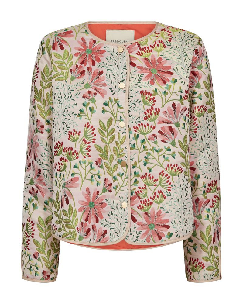 FQFLOWA - FLORAL JACKET - RED AND WHITE