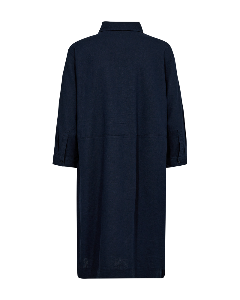 FQLALUNA - LINEN DRESS - BLUE