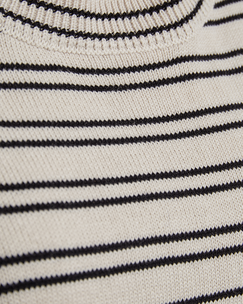 FQMILEY - STRIPED TOP - BEIGE