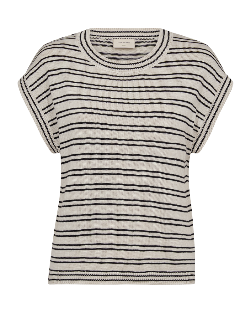 FQMILEY - STRIPED TOP - BEIGE