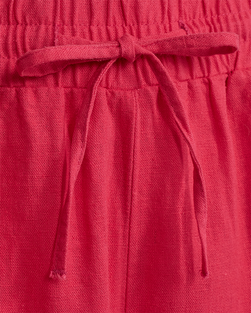 FQLAVA - LINEN SHORTS - RED