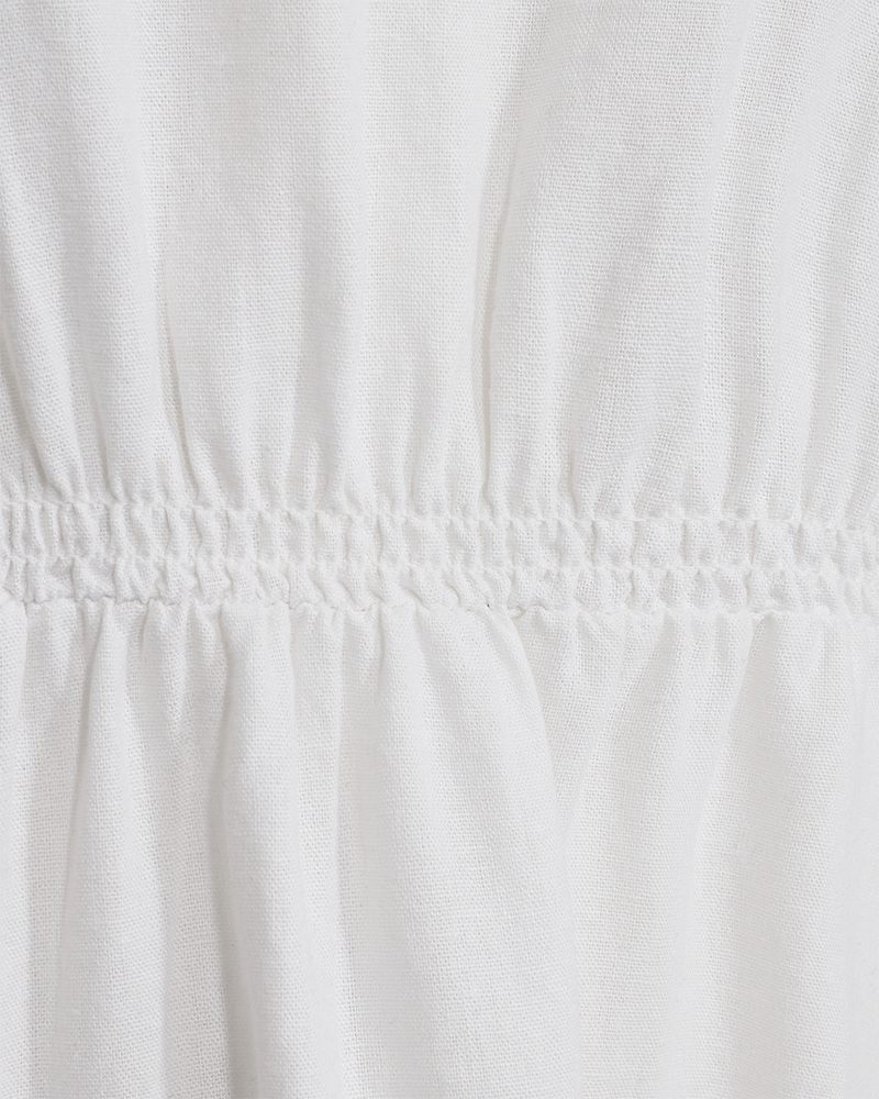 FQLAVA - LINEN DRESS - WHITE