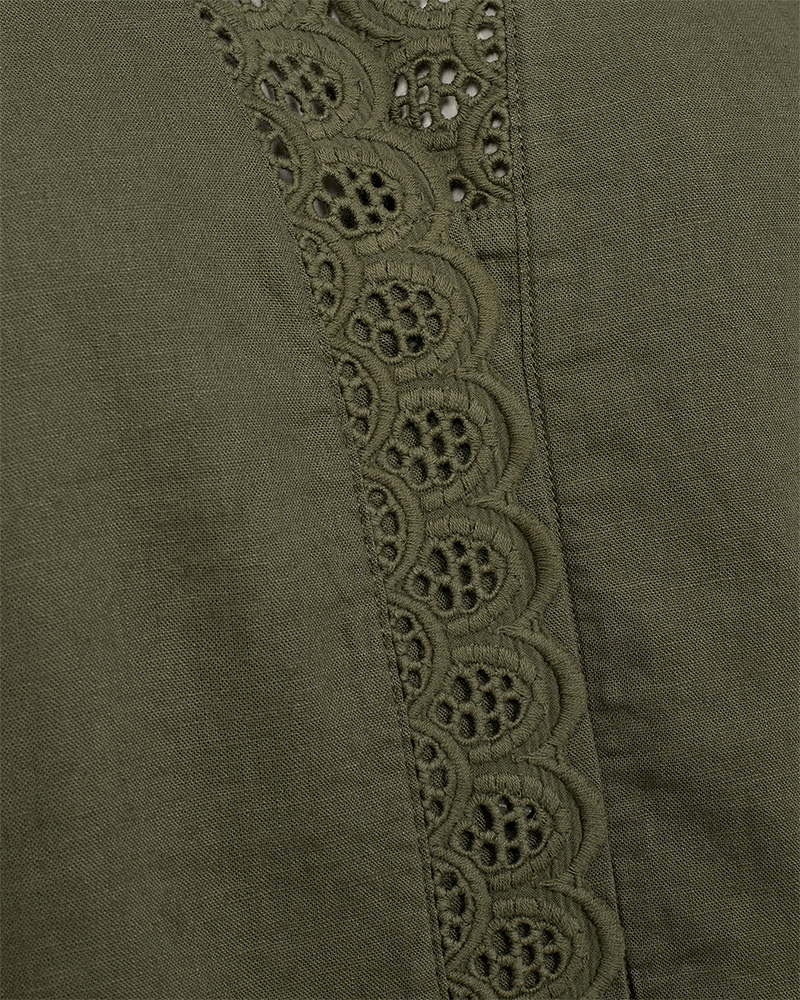 FQLARRY - LINEN SHIRT - GREEN