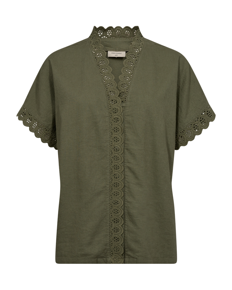 FQLARRY - LINEN SHIRT - GREEN