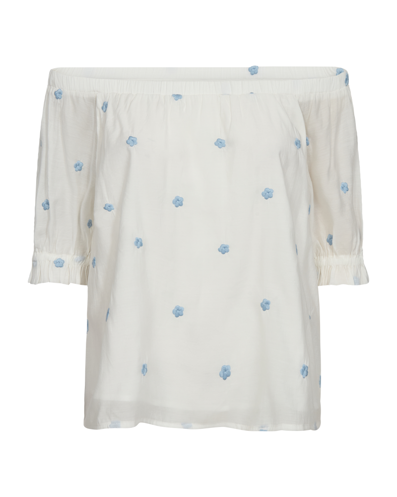 FQSTREAM - BLOUSE - WHITE AND BLUE