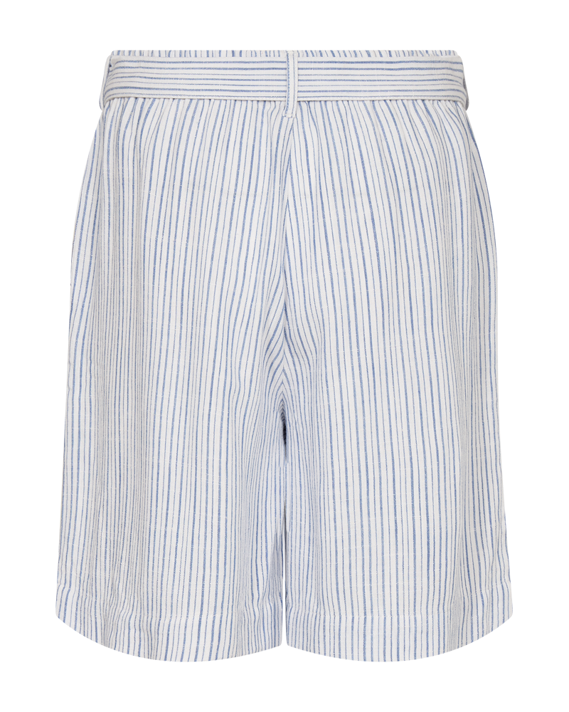 FQLAVARA - SHORTS IN LINEN BLEND - WHITE AND BLUE