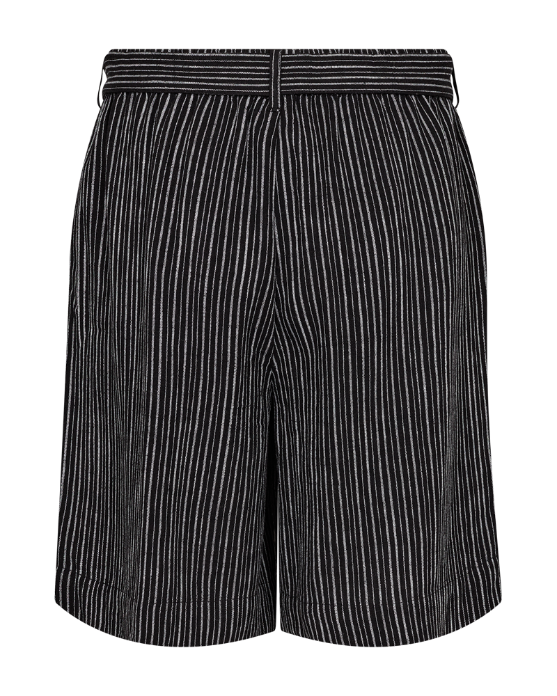 Fqlavara - shorts in linnen blend - wit en zwart