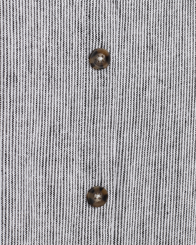 FQLAVA - LINEN DRESS - BLACK AND WHITE