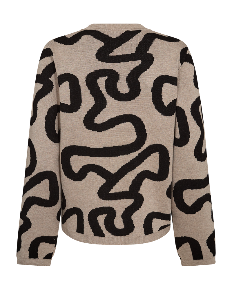 FQANI - PULLOVER - BLACK AND BEIGE