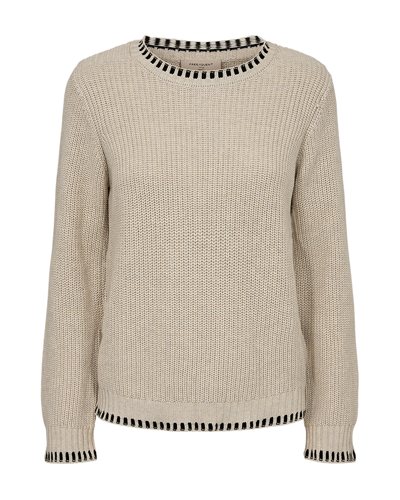 FQELLIS - PULLOVER - BLACK AND WHITE