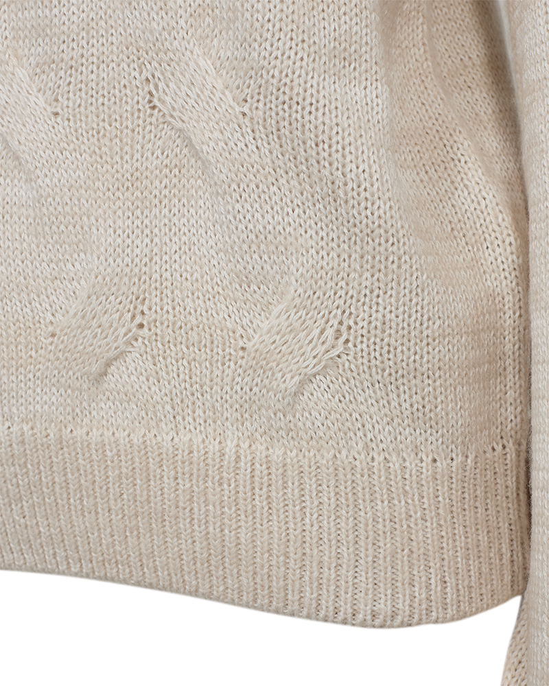 FQJAZZ - KNITTED PULLOVER - BEIGE