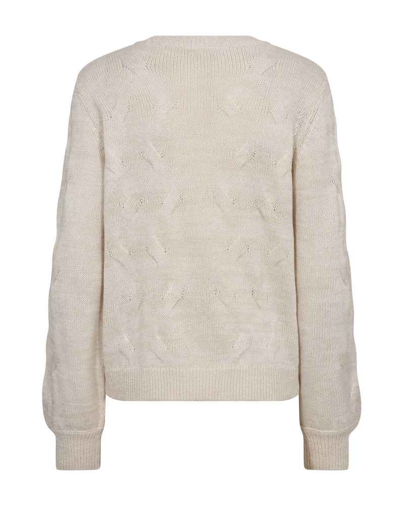 FQJAZZ - KNITTED CARDIGAN - BEIGE