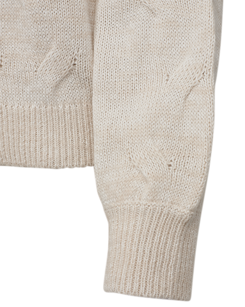 FQJAZZ - KNITTED CARDIGAN - BEIGE