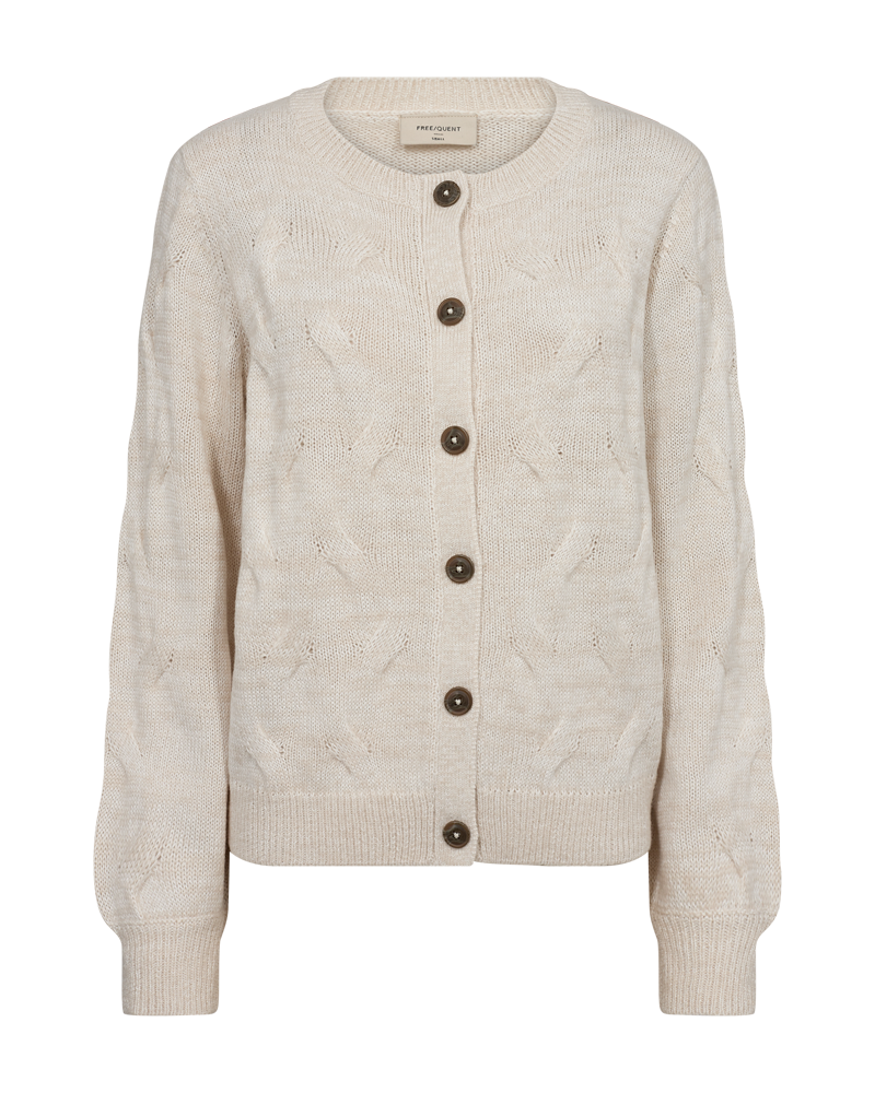 FQJAZZ - KNITTED CARDIGAN - BEIGE