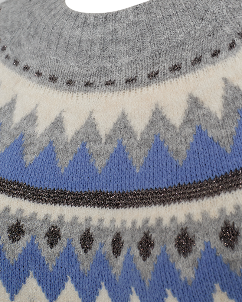 FQMAYFAIR - PULLOVER - GREY AND BLUE