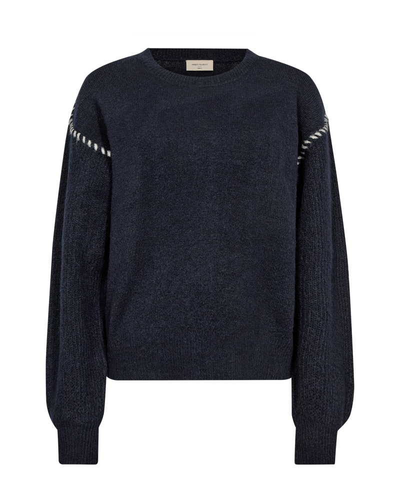FQKINLOCK - PULLOVER - BLUE AND BEIGE