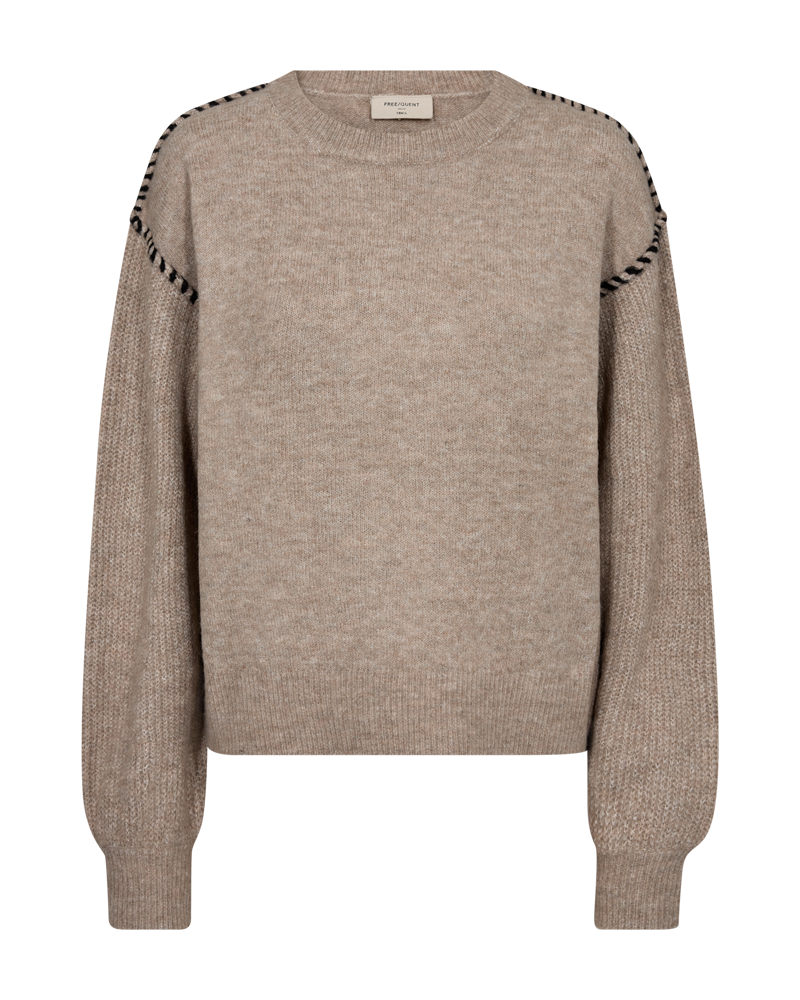 FQKINLOCK-PULLOVER - BLACK AND BEIGE