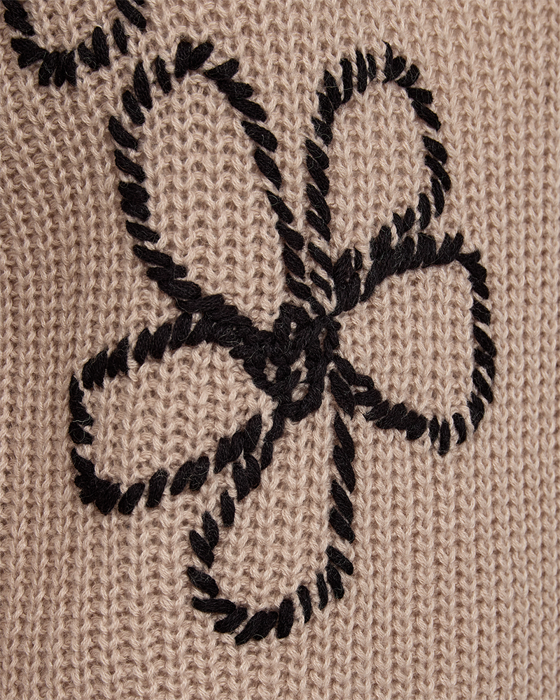 FQCOX - PULLOVER - BLACK AND BEIGE