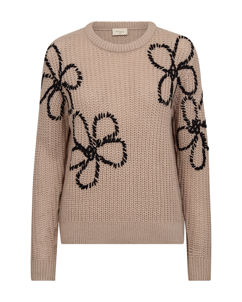 FQCOX - PULLOVER - BLACK AND BEIGE