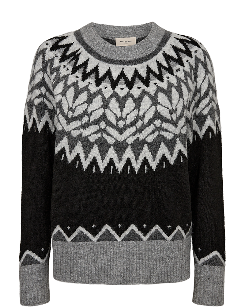 FQMERLA - PULLOVER - GREY AND BLACK